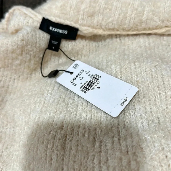 Express Boucle Oversized Collar Belted Duster Cardigan - Picture 8 of 10